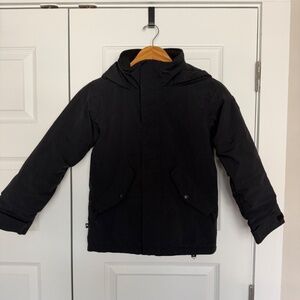 Burton Symbol Jacket Black DRYRIDE Hooded Snowboard Ski Boys Size Small 7/8